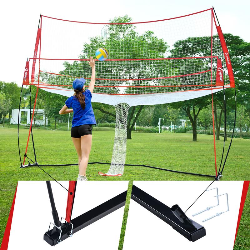 Volleyball Practice Net Station for Indoor Outdoor Use Volleyball Training Equipment Net Great for Serving and Dunking Drills with Easy Setup