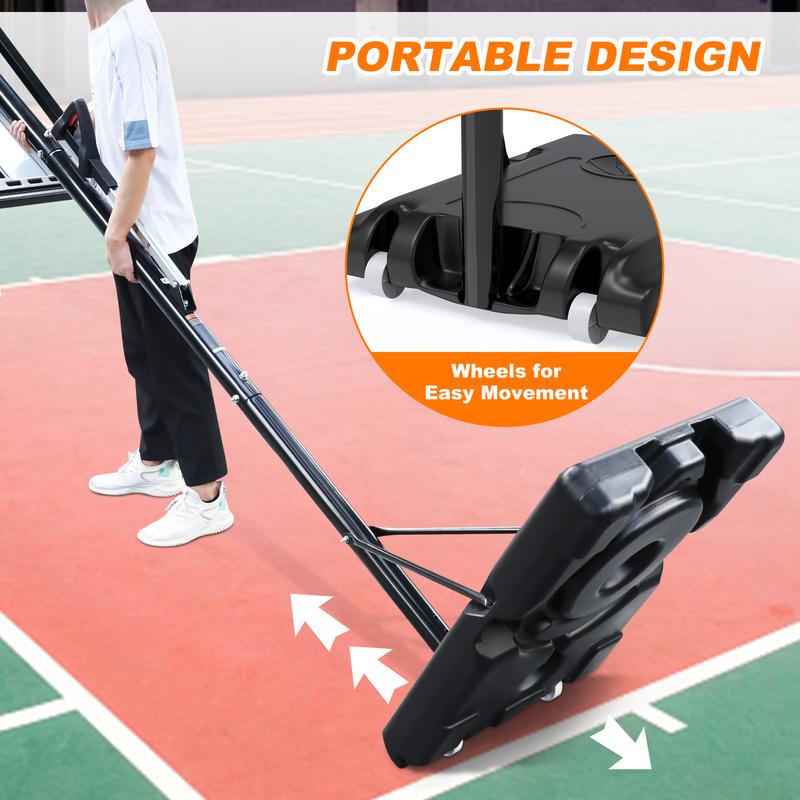 Bearbro Portable Basketball Hoop System,Quickly Height Adjustable 4.9-10FT with 44