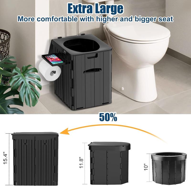 XL Portable Toilet for Adults, 15.4