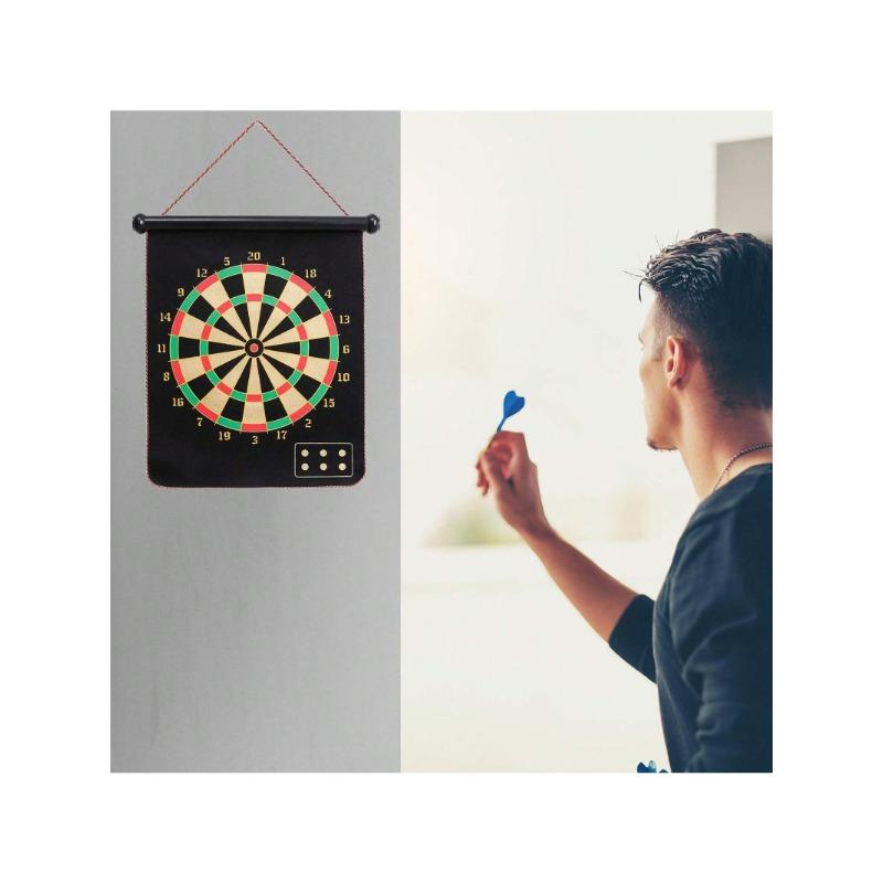 Double Sided Magnetic Dart Board For Indoor And Outdoor Dart Games, Family Entertainment, Adult Gifts, 15 Inches