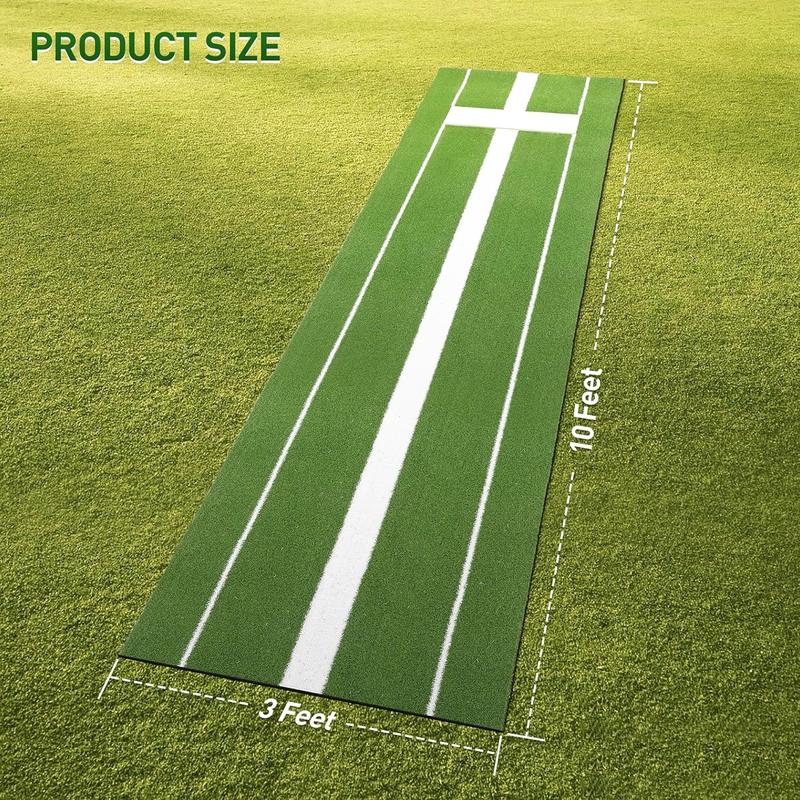 Rengue 10'x 3' Softball Pitching Mat, Softball Pitching Mound with Pitching Rubber, Green Nylon Softball Hitting Mat Artificial Grass Pitching Mat, Softball Pitching Aids for Indoor & Outdoor