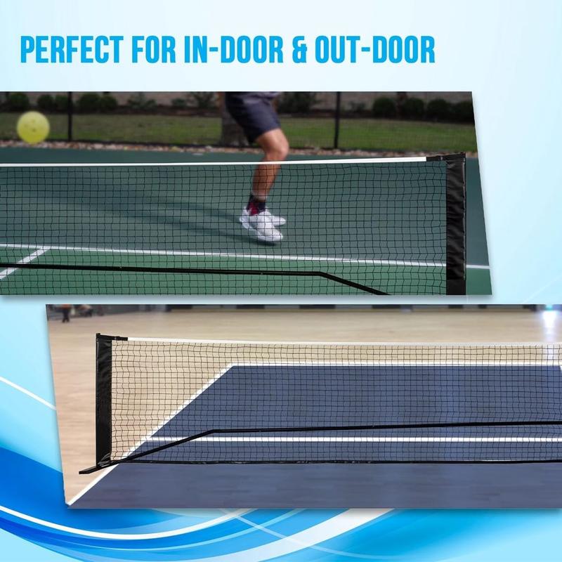 Portable Pickleball Net, 22 FT USAPA Regulation Size, Complete Game Set with Carrying Bag, Court Marking Kit & Paddles, Ideal for Backyards