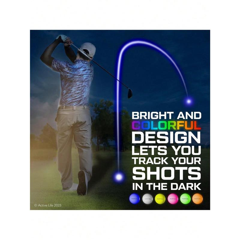 LED Golf Balls (3 Blue) Best Glow In The Dark Golfer For Men And Women Night Golfing Unique Novelty Cool Easter Basket Stuffers Dad Presents Light Up Fun Stuff Trick Gadgets