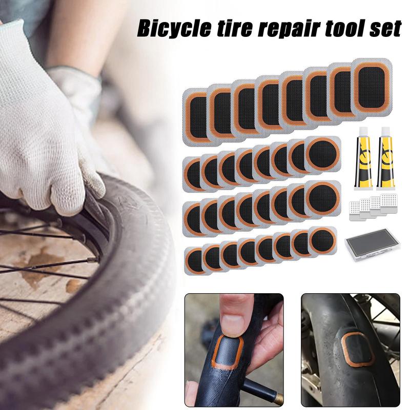 Bicycle Repair Tool Set, 1 Set Glue-free Bicycle Repair Tool Set, Easy To Operate and Carry A Wide Range Of Inner Tube Puncture Professional Repair Kit