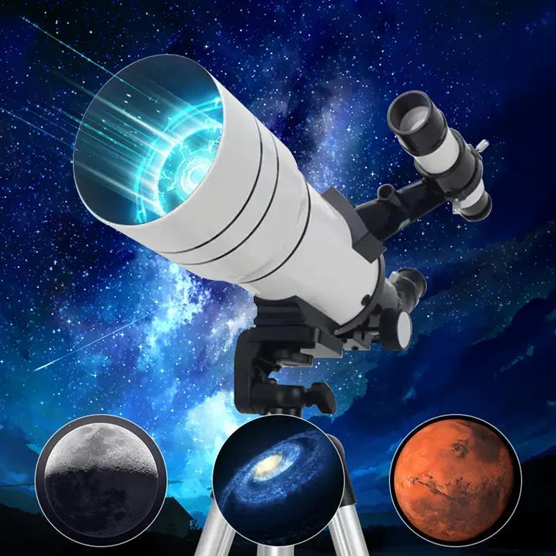 Astronomical Telescope, 1 Set F30070 Telescope with Phone Holder & Star Map, Starry Sky Observation Tool, Educational Supplies for School, Gift for Students