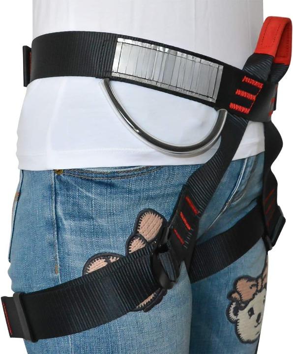 Safety Harness Climbing Belts, Safety Belt for Tree Climbing Outdoor Training Caving Rock Climbing Rappelling Equip - Half Body Guide Belt, Protect Waist Safety Harness, Safety Harness