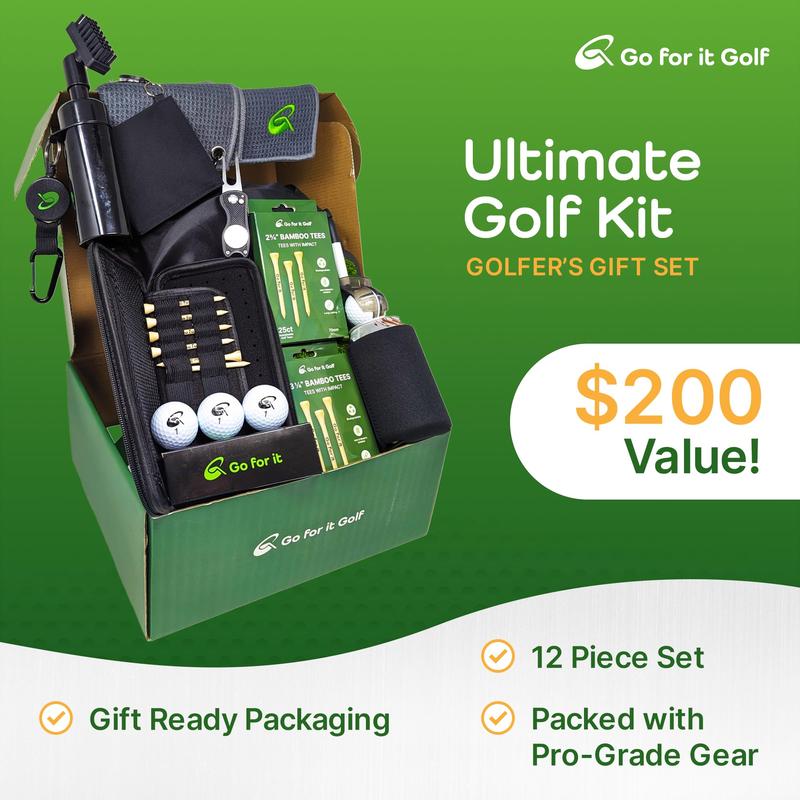 Golf Gift Box - Ultimate Golf Kit Essentials for Men & Women, Premium Golfing Accessories, Golfer Training Tools & Gear - Signature Box (12 items) golf  equipment