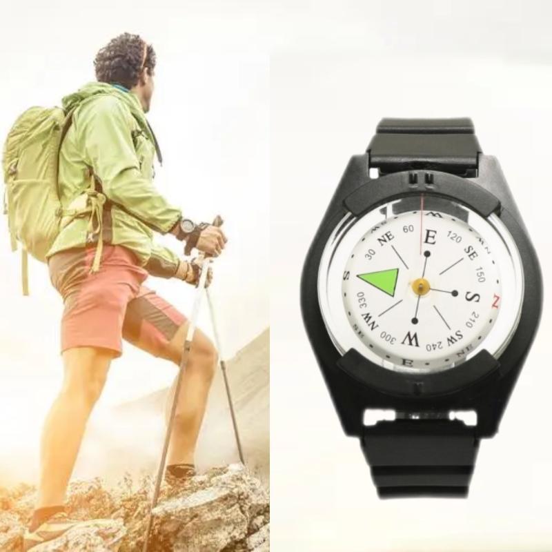 Portable Compass Watch, Unisex Wrist Compass, Waterproof High-precision Outdoor Compass, Sports Watch for Men & Women