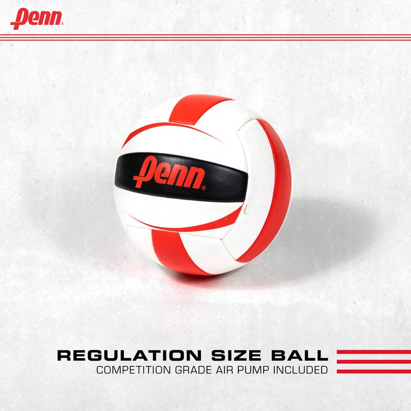 New Penn Easy Fit Premium Volleyball Set, Includes Adjustable Net and Ball - Extends from 10 ft. to 30 ft. to fit your yard