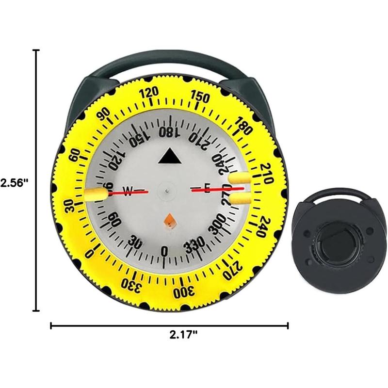 Dive Compass AF-Q60C Waterproof, Durable, Compact. Compass with Hose clamp Design for Sailing, Diving