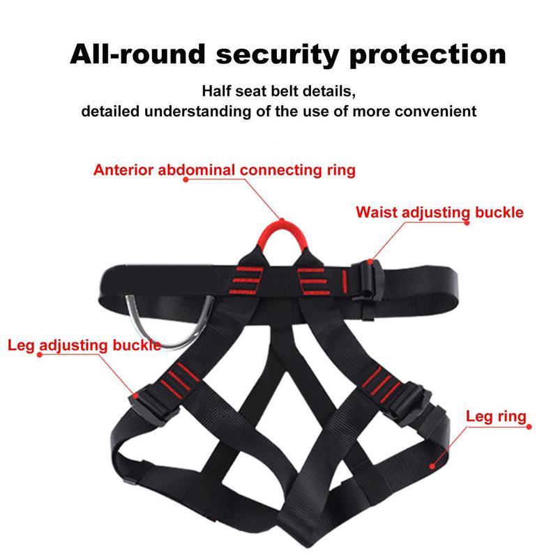 Professional Climbing Rope, 1 Count Adjustable Climbing Harness Belt, Outdoor Climbing Accessories for Rock Climbing, Tree Climbing, Rappelling