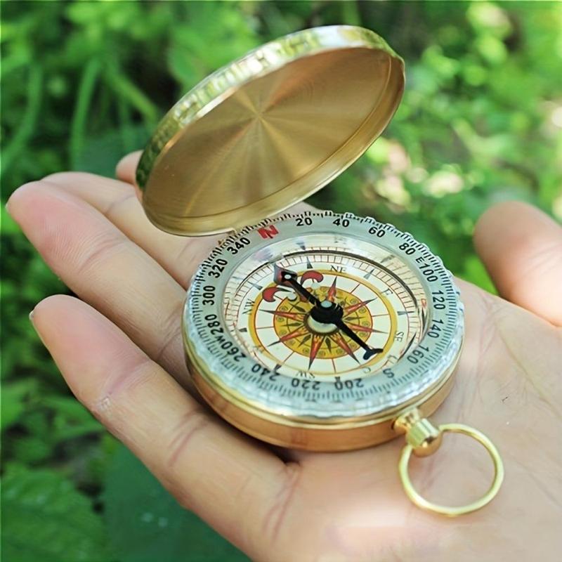 Portable Luminous Compass, 1 Count Mini Compass with Cover, Compass for Outdoor Camping Hiking, Camping & Hiking Equipment