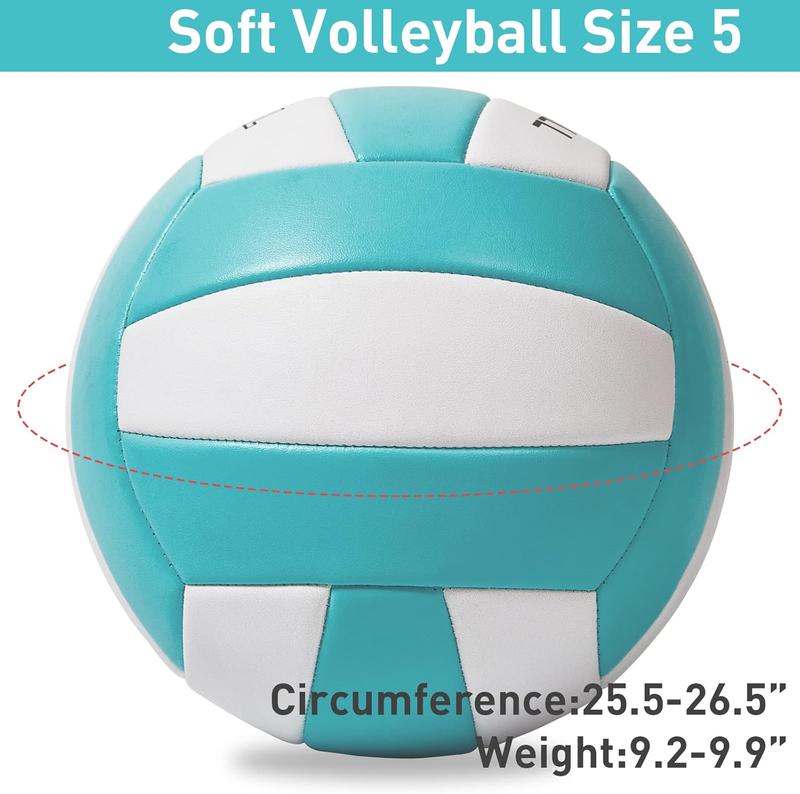 Super Soft Volleyball Beach Volleyball Official Size 5 for Outdoor Indoor Pool Gym Training Premium Volleyball Equipment Durability Stability Sports Ball