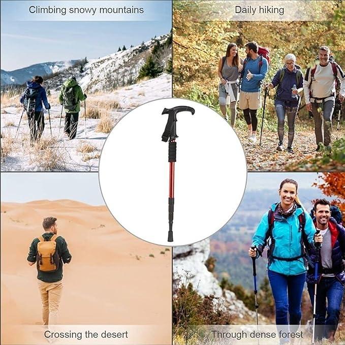 Walking Cane Walking Sticks for Women Men Seniors, Trekking Poles Adjustable Hiking Poles Lightweight, Walking Sticks for Hiking, Walking Crutches Mobility Aid for Adults