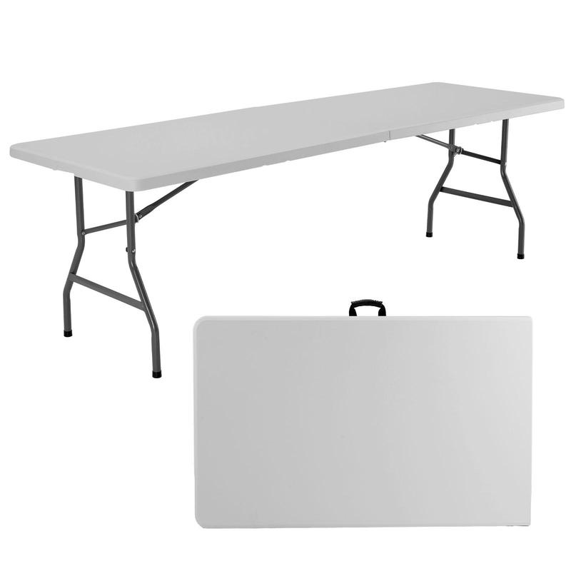 Folding Table Outdoor Indoor Heavy Duty Portable Table with Carrying Handle for Camping Picnic Party