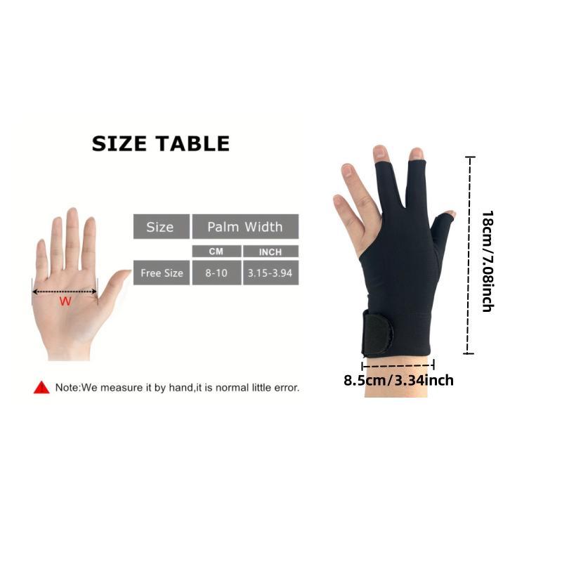 Three Finger Billiards Gloves, 1 Count Professional Breathable Thin High-end Billiards Supplies Accessories, Table Ball Gloves for Men & Women