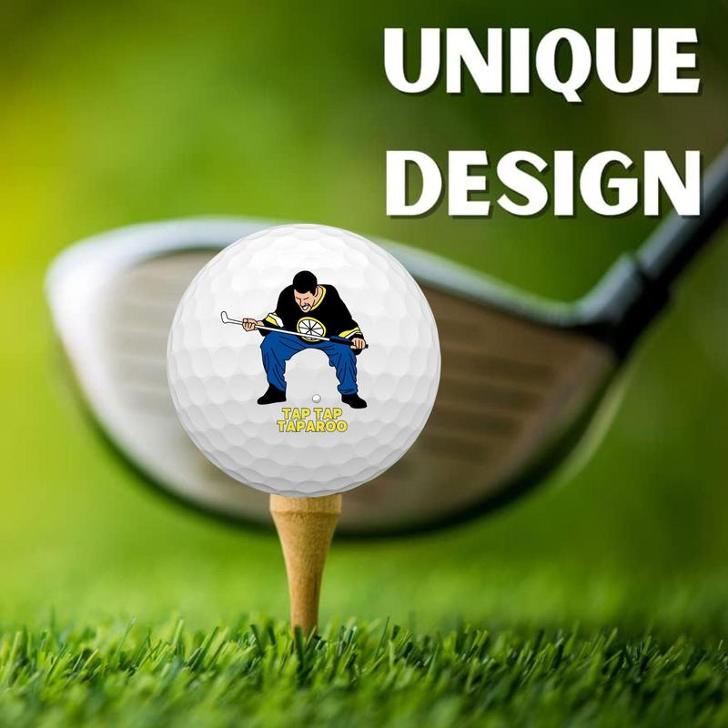 Funny Golf Ball, 4 Counts set Cartoon Pattern Golf Ball, Golf Training Ball Gift Set, Novelty Golfer Present for Men Dad, Christmas Gift
