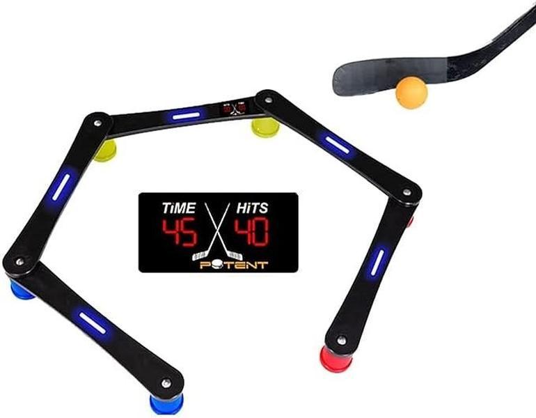 Potent Hockey Training Equipment - Digital Stickhandling Trainer - Portable Stick Handling Aid