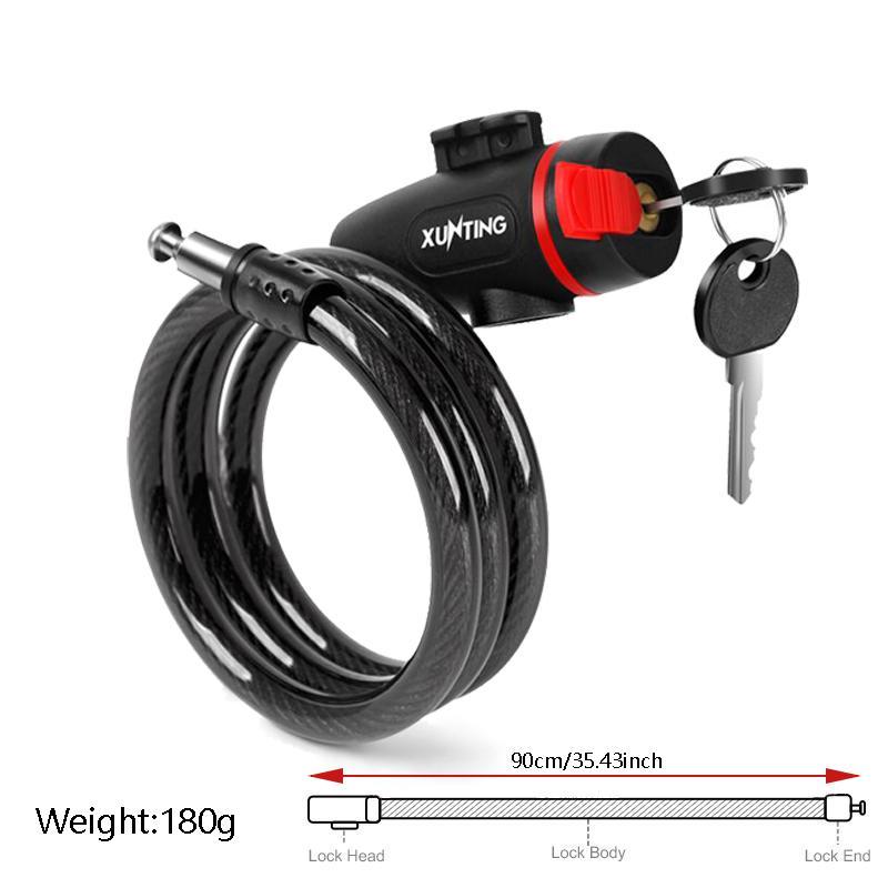 90cm Steel Cable Lock, Anti-theft Safety Cable Lock with 2 Keys , Bicycle Motorcycle Cable Lock for Outdoor Cycling, Christmas Gift