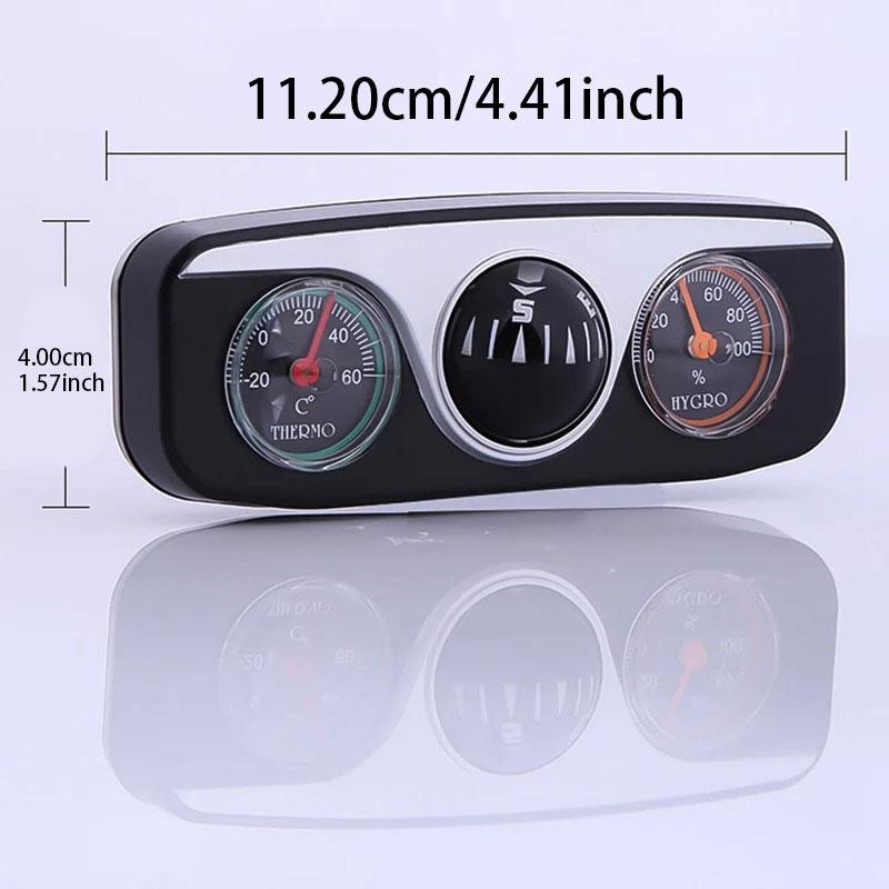 3-in-1 Guide Ball Truck Car Compass, Multifunction Compass & Thermometer & Hygrometer for Car, Truck, Car Interior Accessories