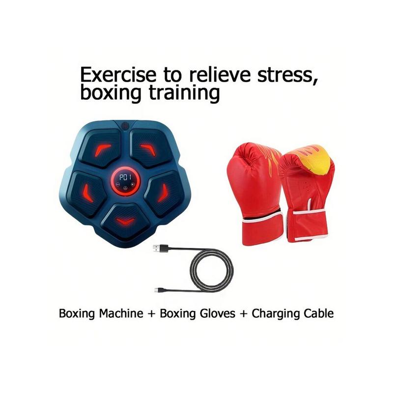 Smart Wireless Musical Boxing Machine, Boxing Training Kit With Boxing Gloves, Wall Mounted Boxing Training Boxing Equipment For Improving Speed, Timing And Reaction, Stress Release Stress Reliever For Home, Indoor And Gym Use