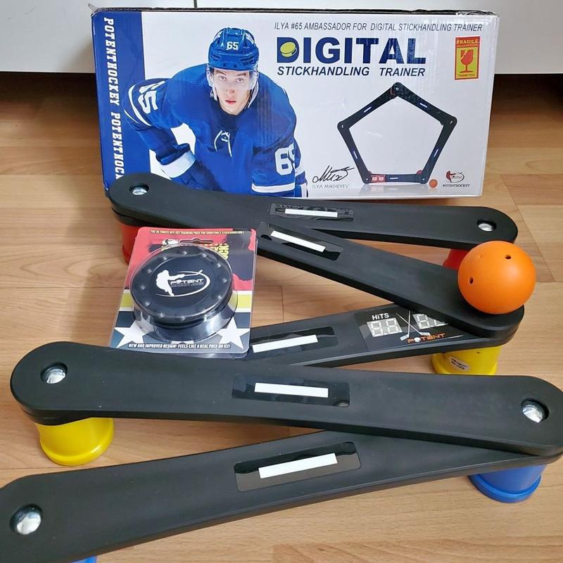 Potent Hockey Training Equipment - Digital Stickhandling Trainer - Portable Stick Handling Aid