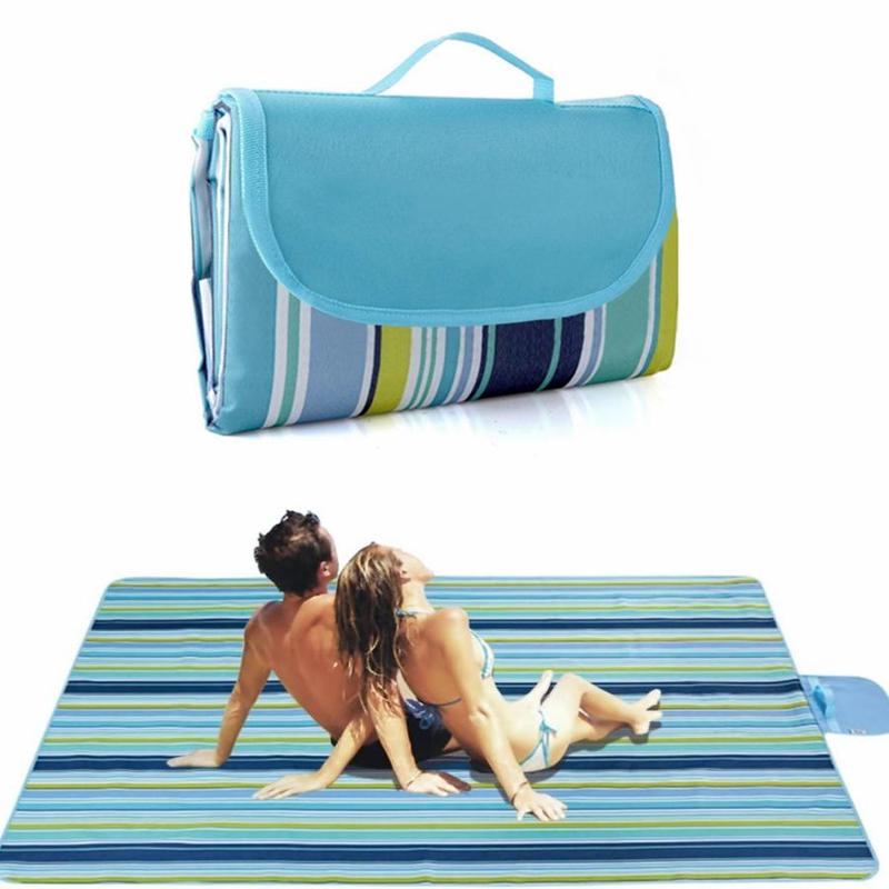 Portable Picnic Mat, 1 Count Foldable Sand Proof Beach Mat, Outdoor Camping Mat, Picnicaesthetic, Solocamping, Bikepacking, Glamping