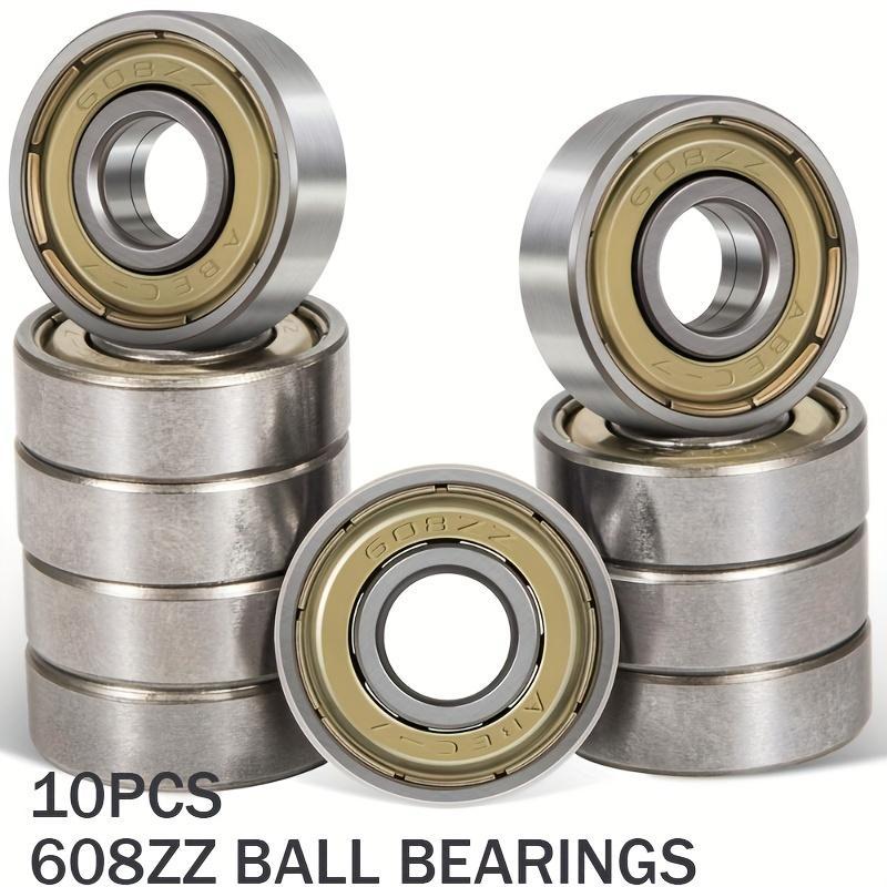 Ball Bearing Kit, 10pcs Deep Groove Ball Bearing, Ball Bearings for Skateboard, Straight Wheel Skate Shoes, Outdoor Recreation Equipment