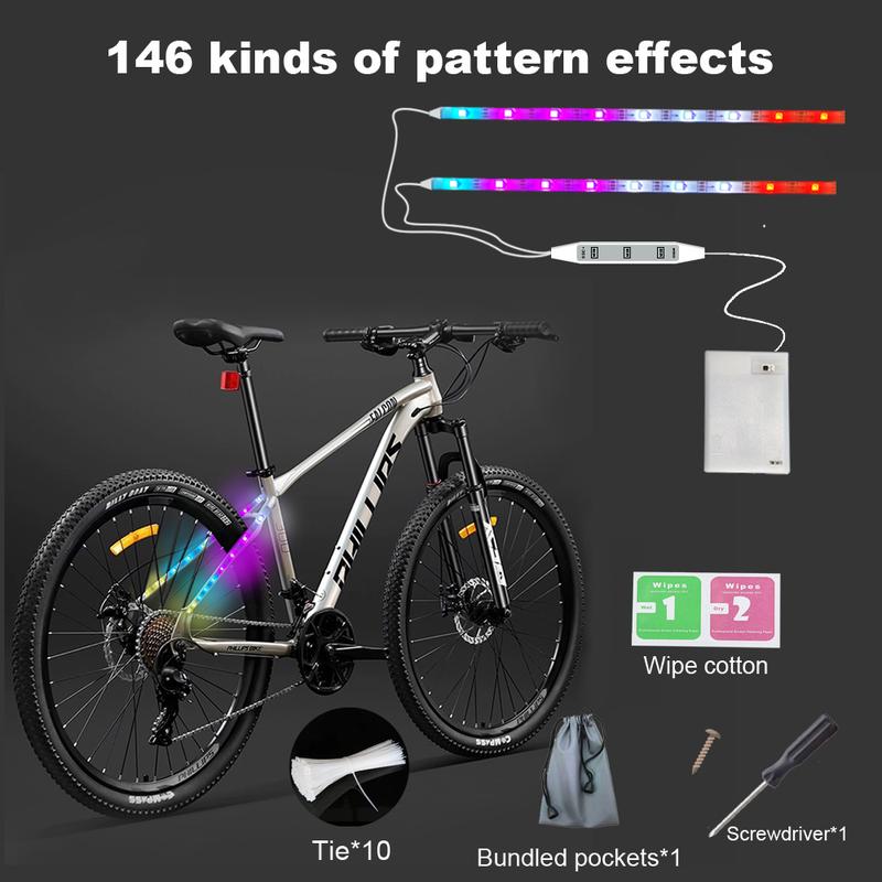 2 Strip  Electric LED Bicycle Scooter Lights Night Cycling Colorful Lamp Waterproof Safety Skateboard Scooter Lights