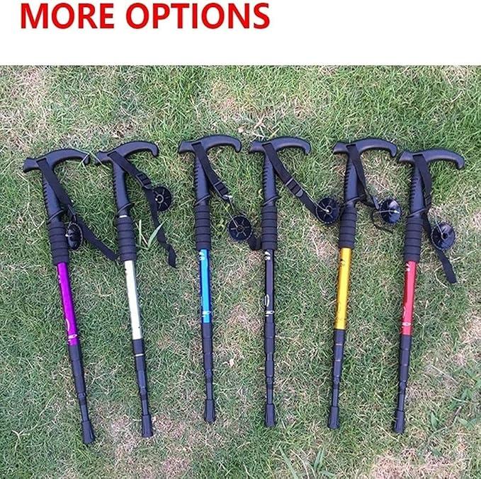 Walking Cane Walking Sticks for Women Men Seniors, Trekking Poles Adjustable Hiking Poles Lightweight, Walking Sticks for Hiking, Walking Crutches Mobility Aid for Adults