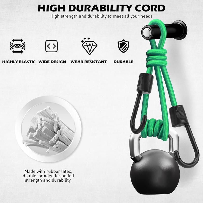 60 Assorted Sizes of Bungee Cords - 10“ 18” 24“ 32” 40” Heavy Duty Outdoor Bungee Cords with Hooks, Large, Medium, Small and Mini Straps