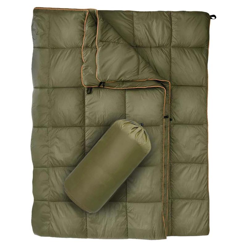 Outdoor Waterproof Sleeping Blanket, Puffy, Packable Lightweight and Warm Camping Blanket with Storage Bag, Camping Mat for Cold Weather, Perfect Outdoor Blanket for Backpacking, Hiking, Traveling, Camping Essentials Camping Mattresses, Christmas Gift