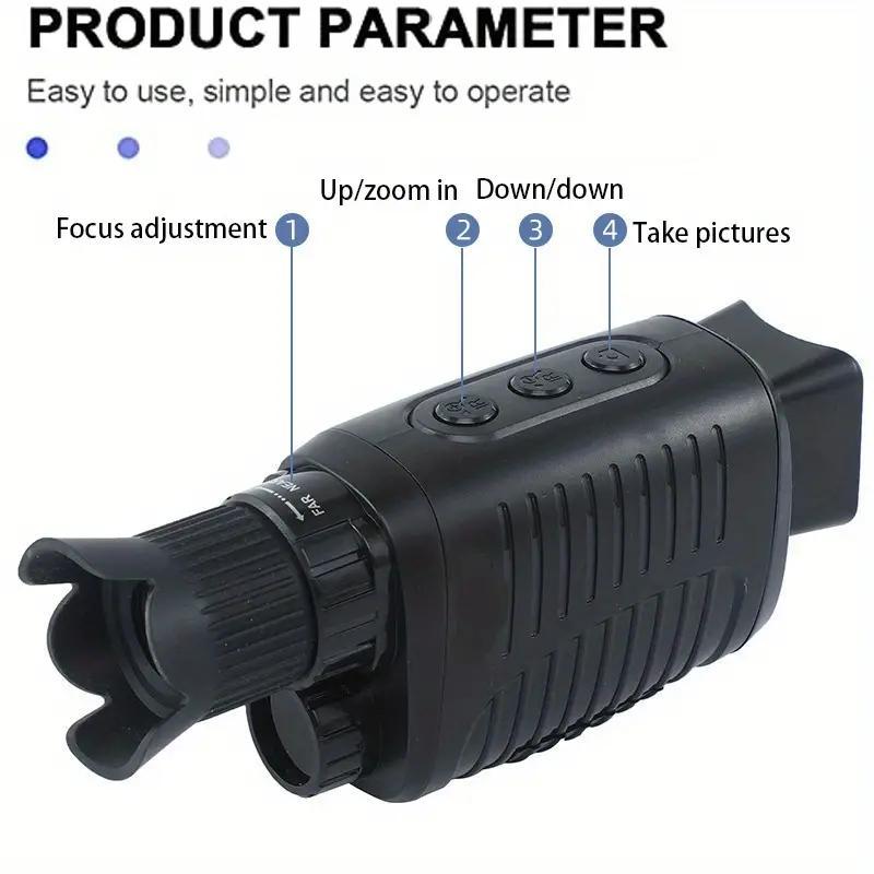 Rechargeable Night Vision Monocular, 1 Count Portable Monocular Telescope, Outdoor Monocular Telescope for Hunting, Camping & Surveillance