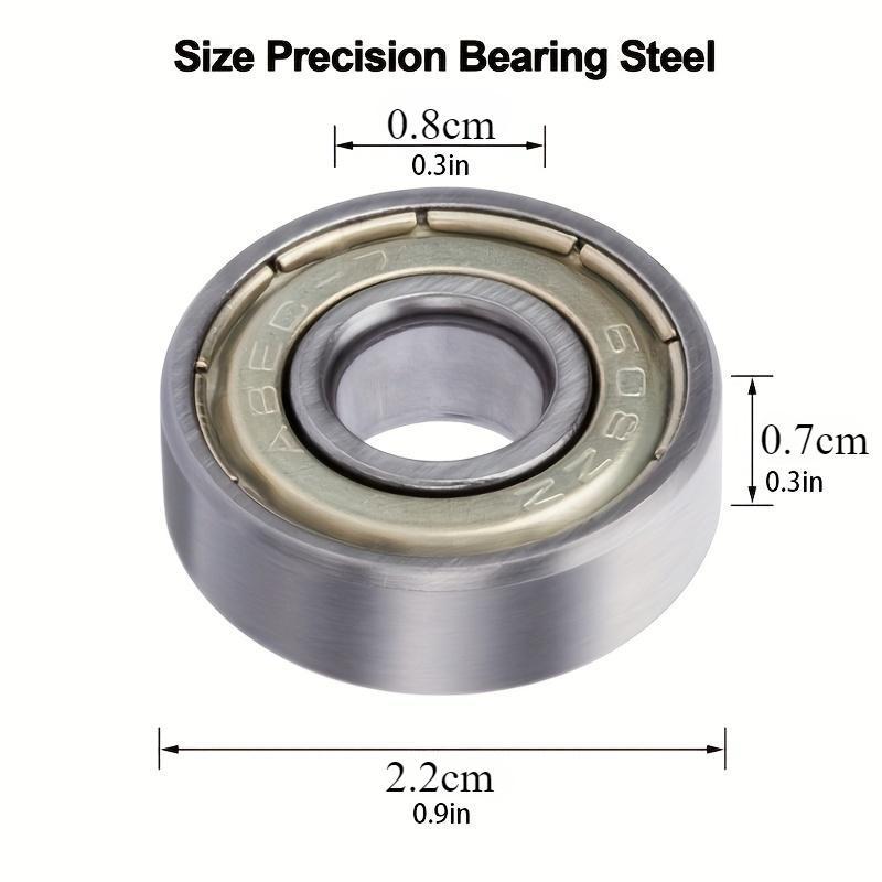 Ball Bearing Kit, 10pcs Deep Groove Ball Bearing, Ball Bearings for Skateboard, Straight Wheel Skate Shoes, Outdoor Recreation Equipment