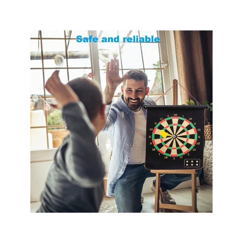 Double Sided Magnetic Dart Board For Indoor And Outdoor Dart Games, Family Entertainment, Adult Gifts, 15 Inches