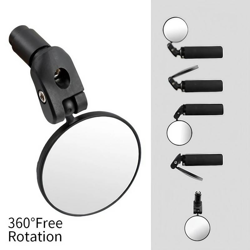 Bicycle Handlebar Mirror, 1 Count 2 Counts 360° Rotatable Adjustable Bicycle Rearview Mirror, Universal Bike Mirror for Bicycle, Motorcycle