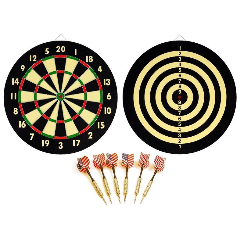 Luxury Double-Sided Dartboard Set - 16.5