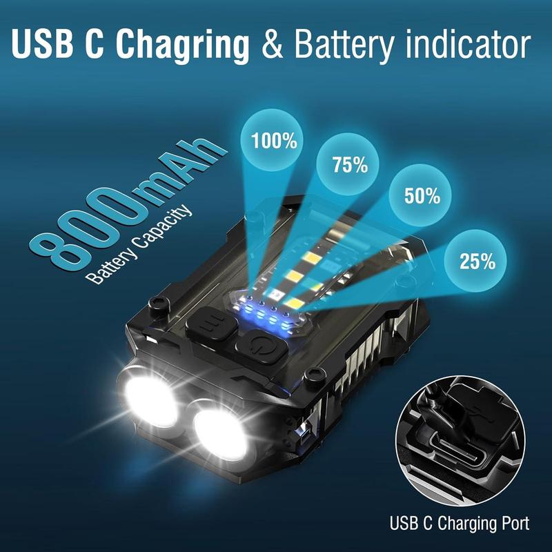 Multifunctional Camping Flashlight, 1 Count Emergency Light, Portable USB Rechargeable Torch, Waterproof Light For Outdoor