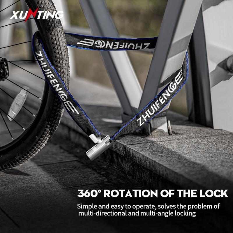Bike Chain Lock with Key, Anti-theft Waterproof Bike Chain Lock, Rust-proof Bicycle Lock for Scooter Bike Motorcycle