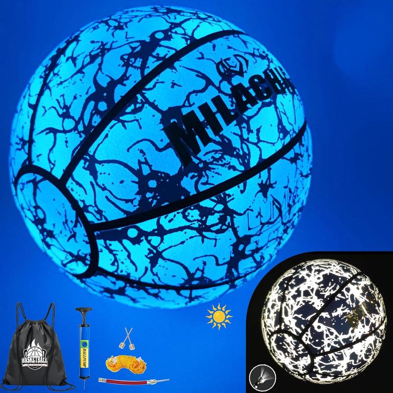 Reflective and Glow in Dark Indoor Outdoor Basketball Size 7 for Men