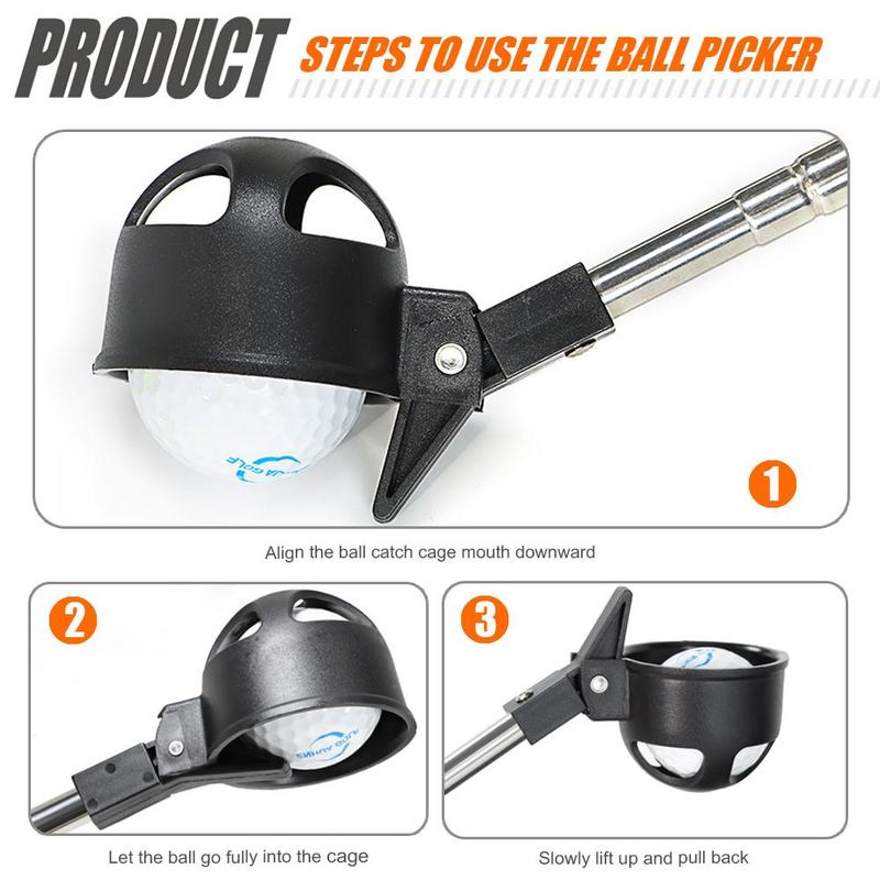 Golf Ball Retriever, Portable Extendable Golf Ball Retriever, Golf Grabber Tool, Golf Accessories, Christmas Gift