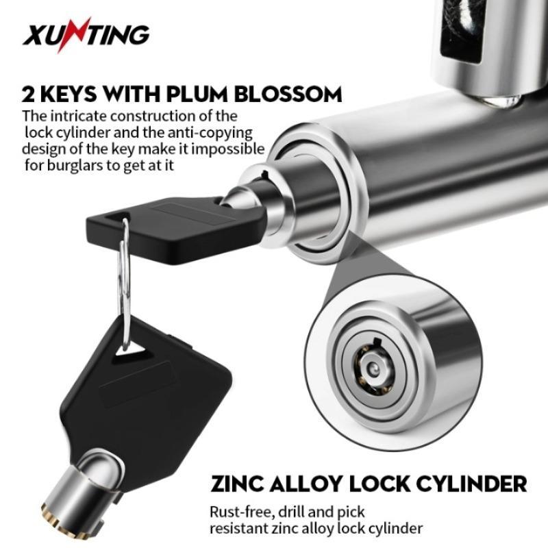 Bike Chain Lock with Key, Anti-theft Waterproof Bike Chain Lock, Rust-proof Bicycle Lock for Scooter Bike Motorcycle