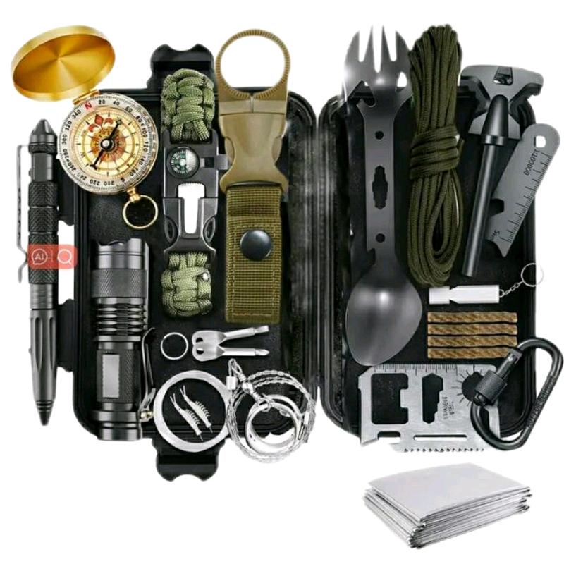 29 in 1 Survival Kit - Perfect Gift for Dad, Son, Husband, Boyfriend - Camping, Hiking, Hunting, Fishing Emergency Kit