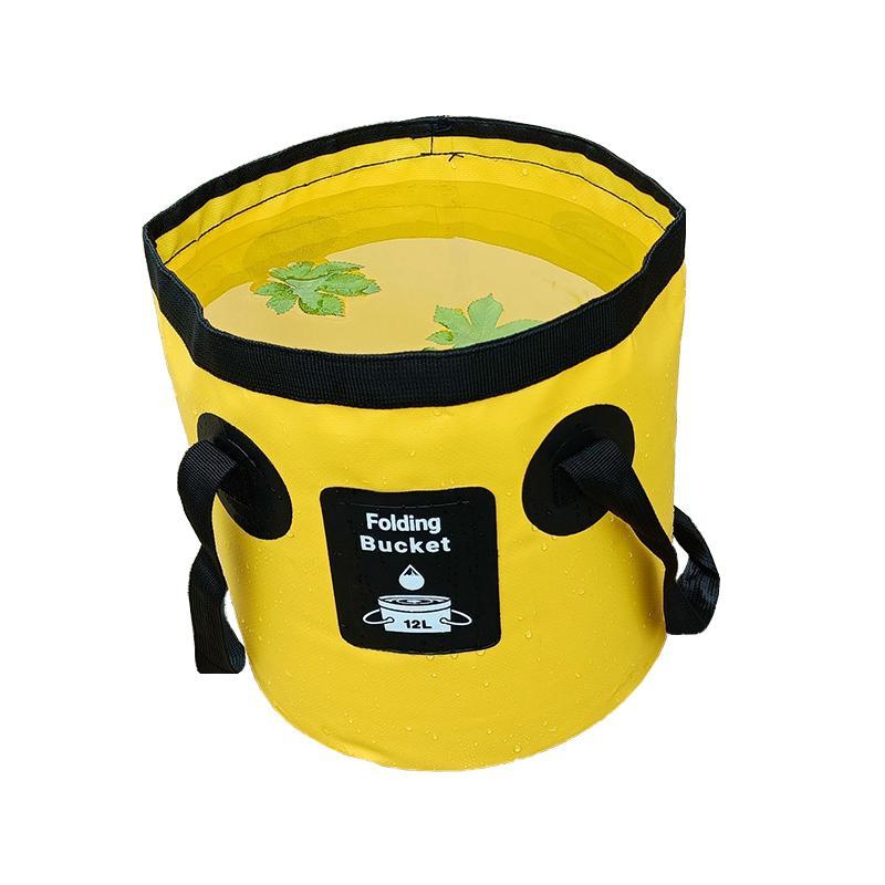 Outdoor Folding Bucket, 1 Count Portable Camping Bucket, Multifunctional Bucket For Fishing & Camping & Hiking