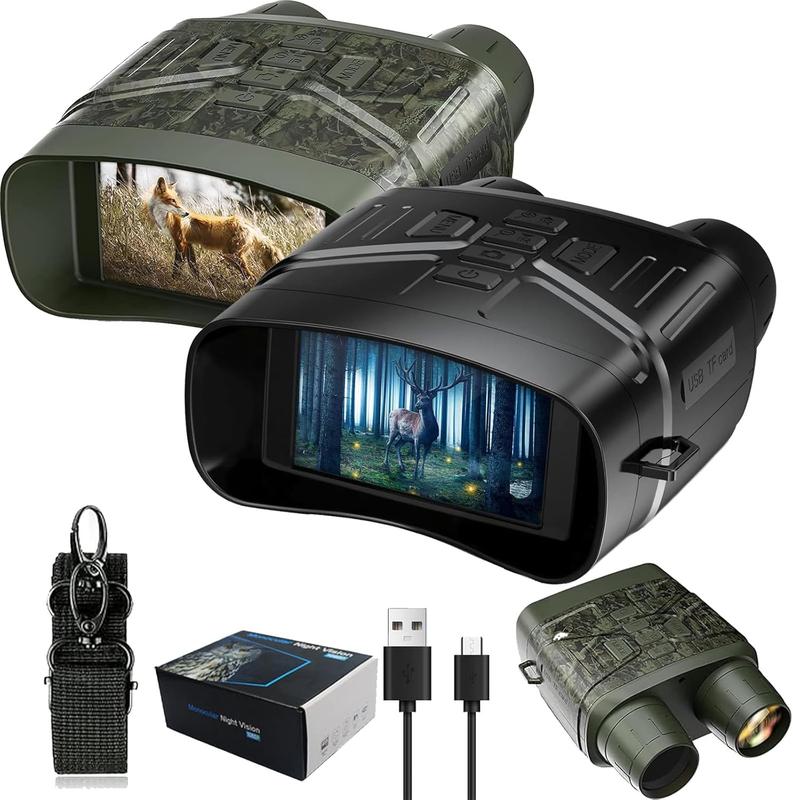 4K Night Vision Goggles for Adults, 3-In-1 Large Screen Binoculars with USB Rechargeable Lithium Battery Full HD Night Vision Field Observation Goggles