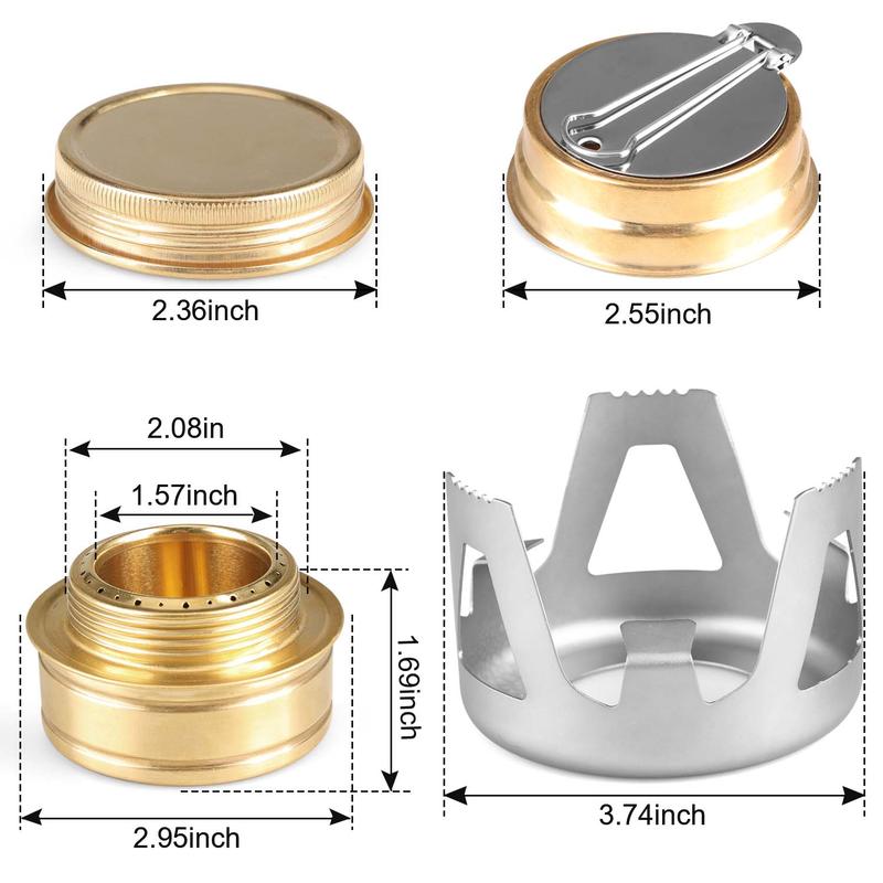 Portable Camping Gas Stove, Alcohol Stove Emergency Survival Camping Hiking Cooking Ultralight Spirit Burner, Suitable For Outdoor Backpacking Hiking