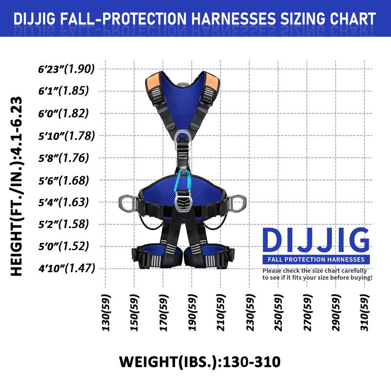 Full Body Climbing Harness Can Be Inverted Thicken Widen Protect Waist Safety Harness Tree Work Rock Climbing Mountaineering Rescuing Work at Height