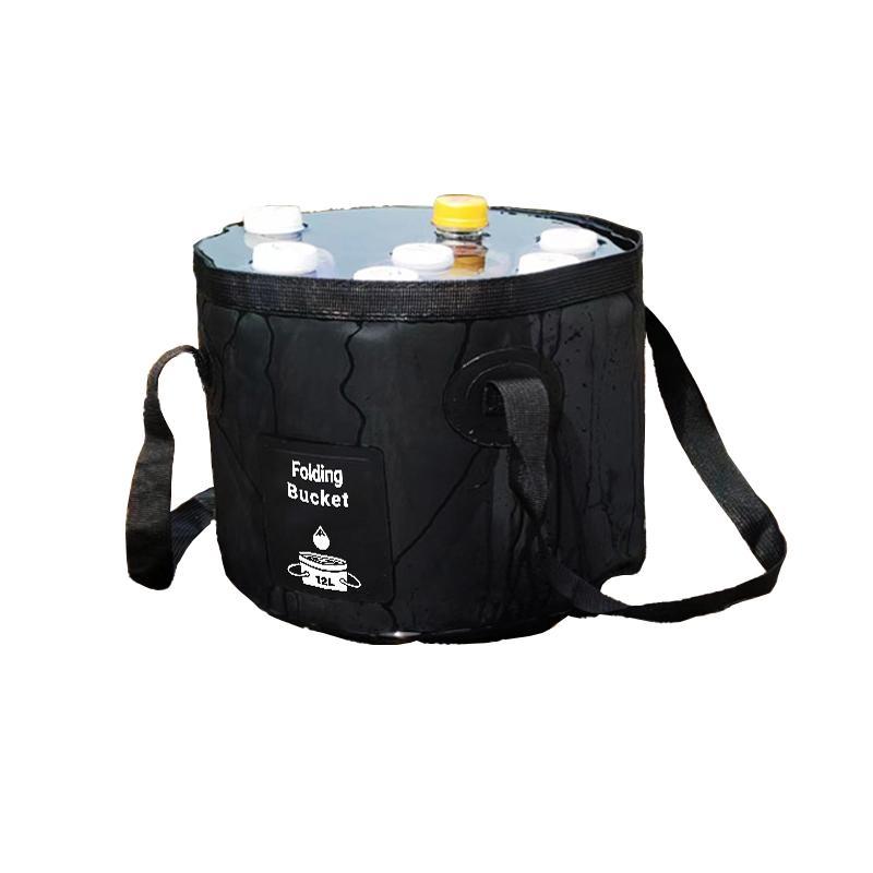 Outdoor Folding Bucket, 1 Count Portable Camping Bucket, Multifunctional Bucket For Fishing & Camping & Hiking