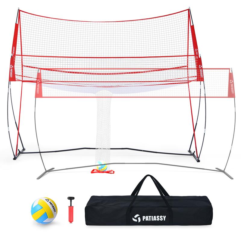 Volleyball Practice Net Station for Indoor Outdoor Use Volleyball Training Equipment Net Great for Serving and Dunking Drills with Easy Setup