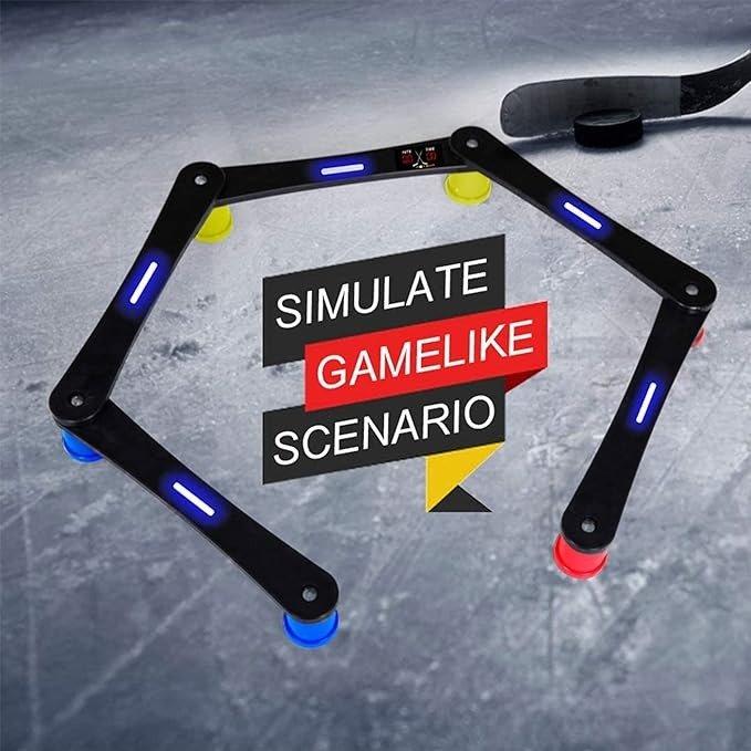 Potent Hockey Training Equipment - Digital Stickhandling Trainer - Portable Stick Handling Aid